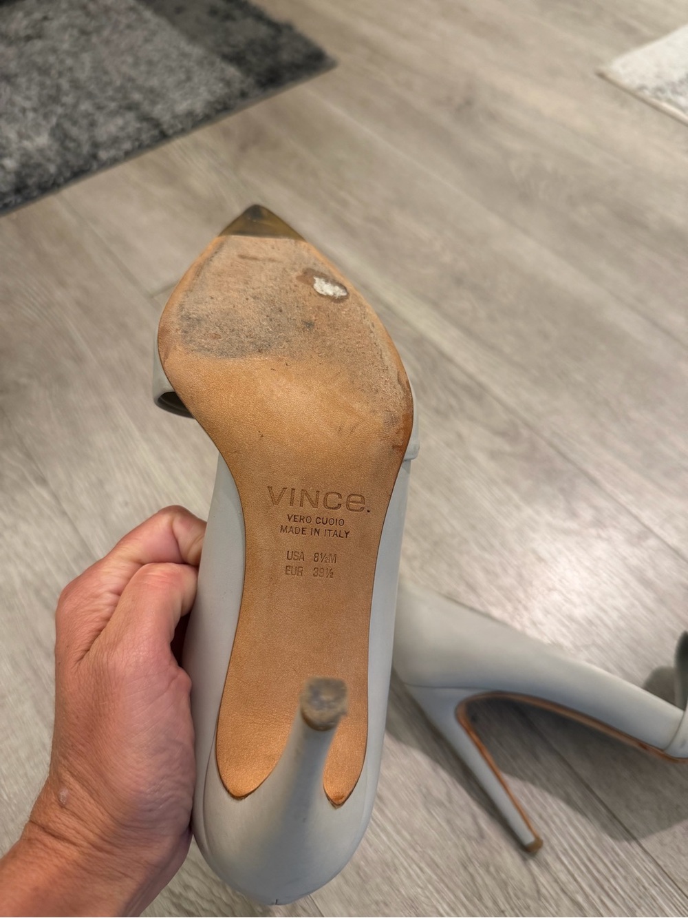 Vince Cosette Heel Pumps 8.5 Light Grey - Picture 6 of 6